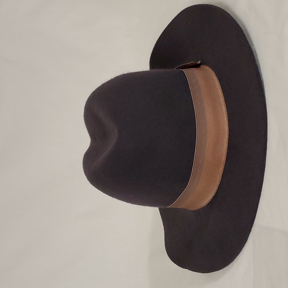 Banana Republic Smoke Grey🍌 Short Brim Hat 100% Wool Fall/Winter - Picture 2 of 4